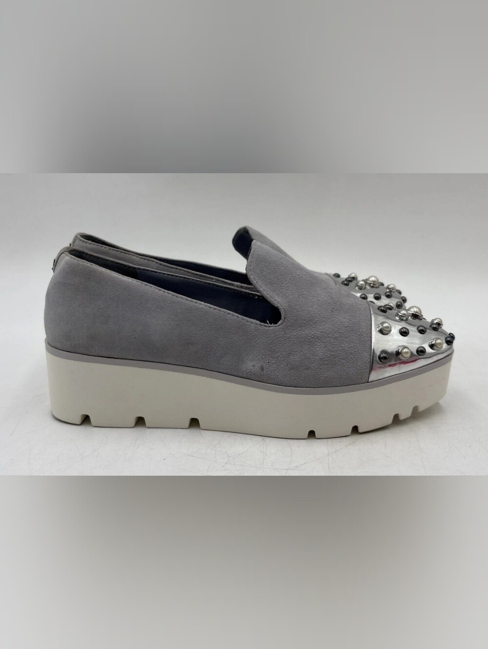 Karl Lagerfeld Paris Brinlee Suede Platform Loafers - Size 8
